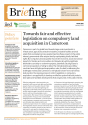 Towards fair and effective legislation on compulsory land acquisition in Cameroon